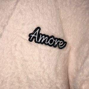 ‘Amore’ pale pink sweater